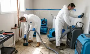 Burst pipe water damage cleanup in Lancaster, PA by restoration professionals
